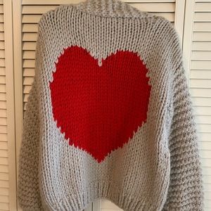 Chicwish Key To My Heart Hand Knit Chunky Cardigan